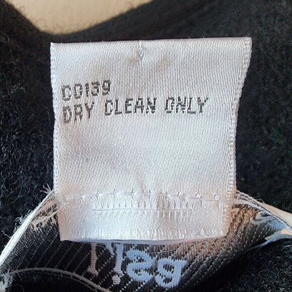 Vintage Lisa International Boiled Wool Black Snowflake Zipper Vest Womens Large - Picture 8 of 8